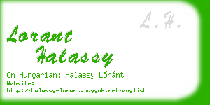 lorant halassy business card