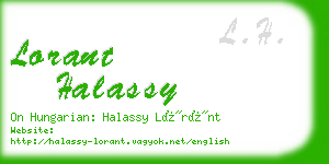 lorant halassy business card